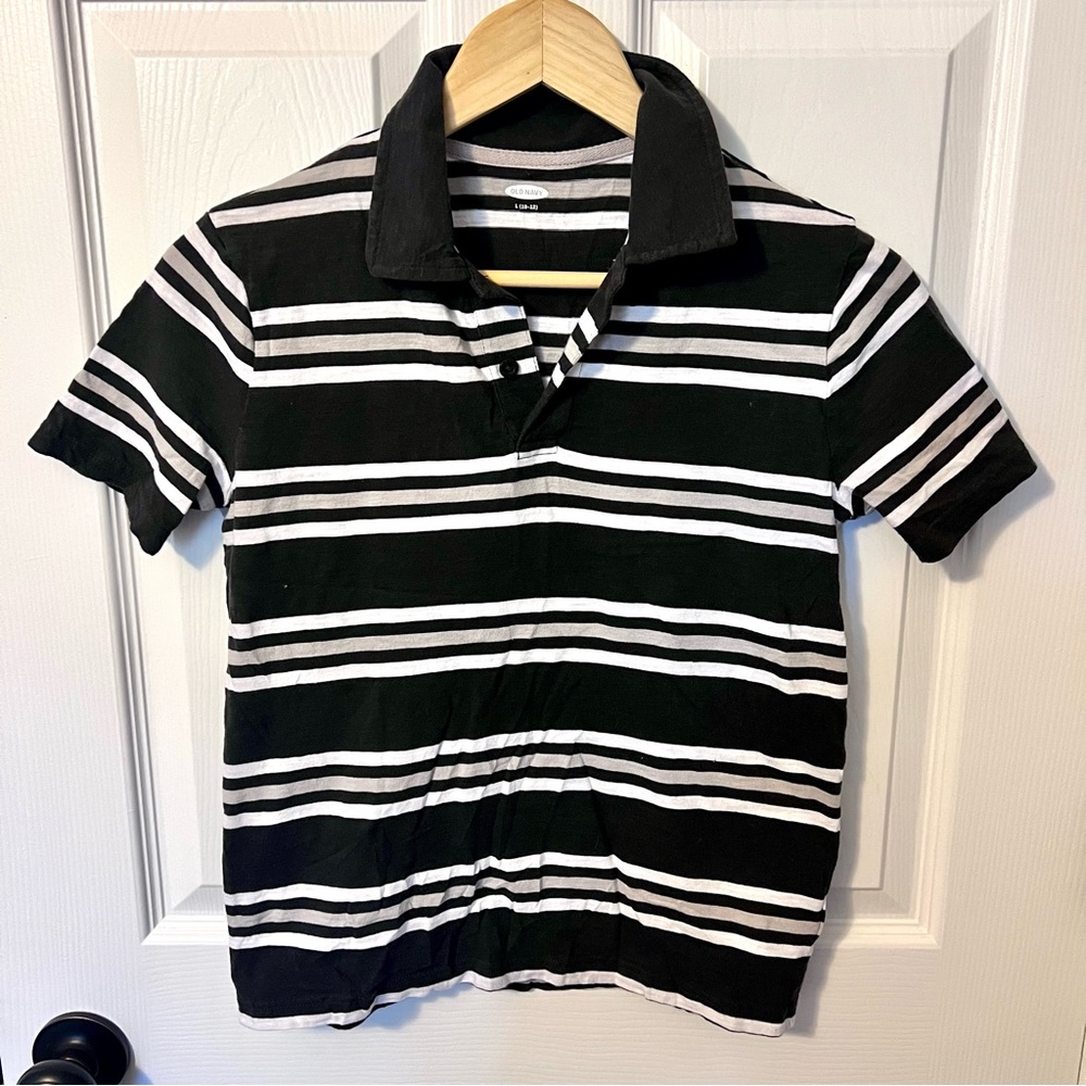 EUC Old Navy Boys Striped Polo (L 10-12)